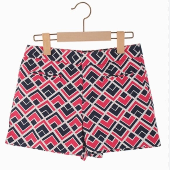 GAP geometric patterned blue & pink short shorts - Size 29 - Picture 2 of 4